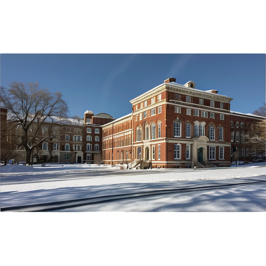 Brown University Winter Scene Png 06252024 PNG image