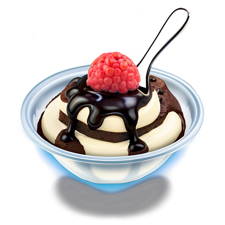 Brownie Sundae Delicacy Png Uhm PNG image