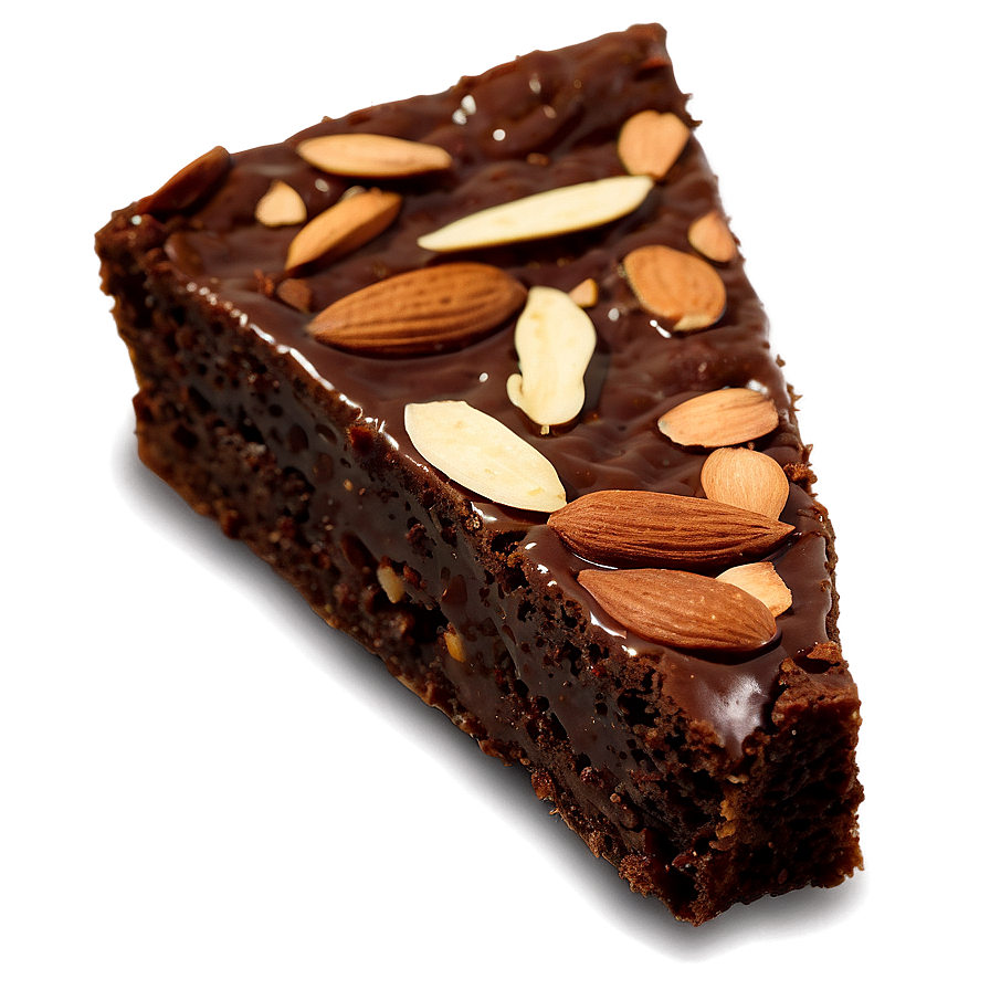 Brownie With Almonds Png 10 PNG image