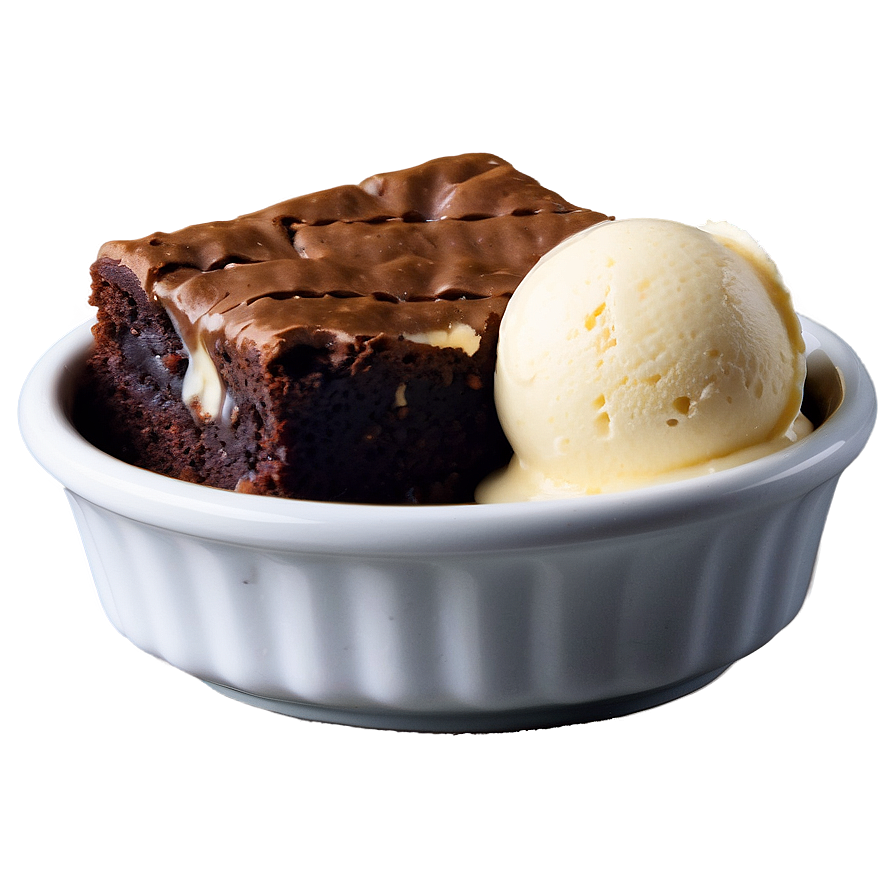 Brownie With Ice Cream Png 28 PNG image