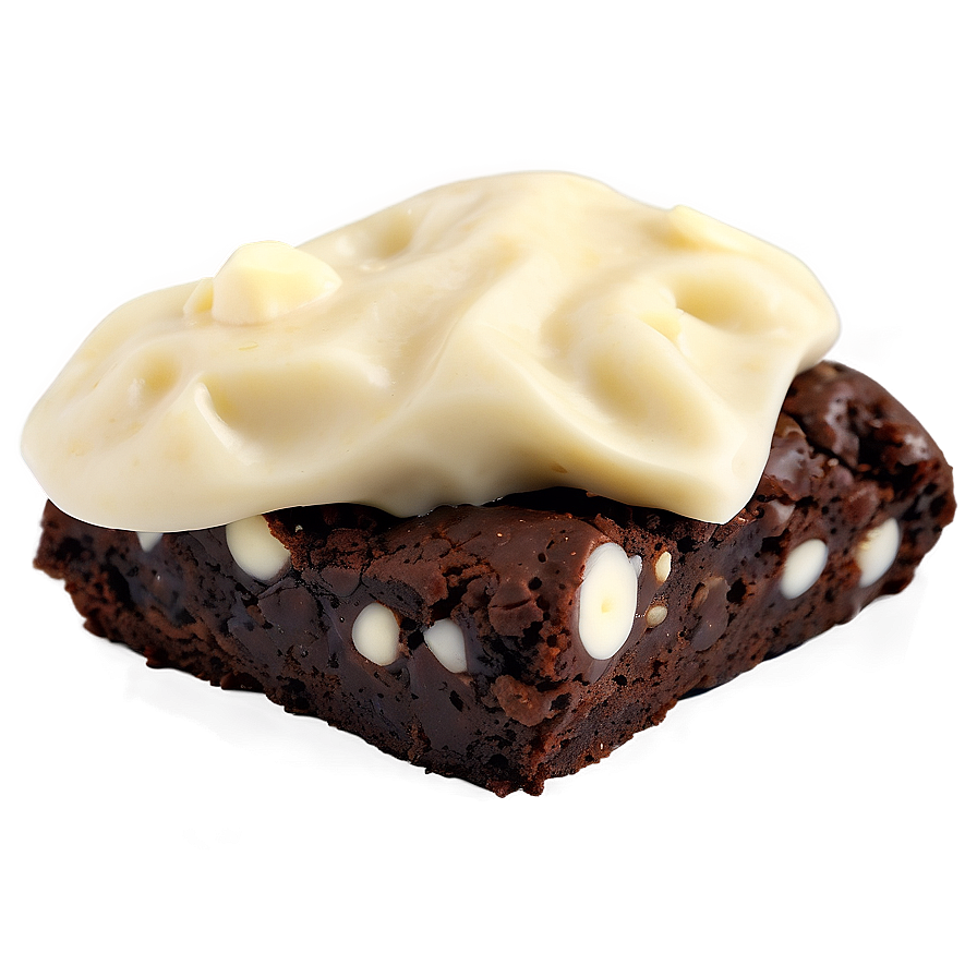 Brownie With White Chocolate Chips Png Jmk PNG image