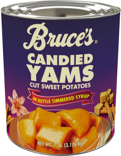 Bruces Candied Yams Cut Sweet Potatoes Can PNG image