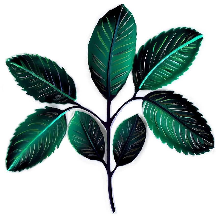 Brush Stroke Leaves Png Odj PNG image