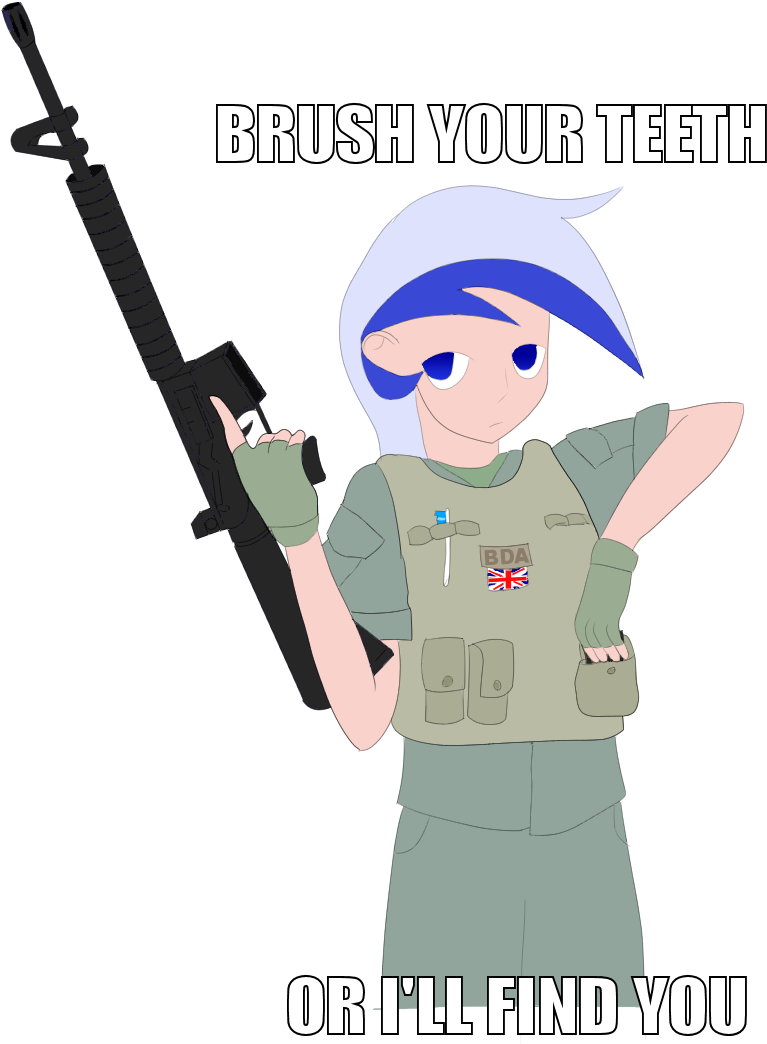 Brush Your Teeth Threatening Meme PNG image