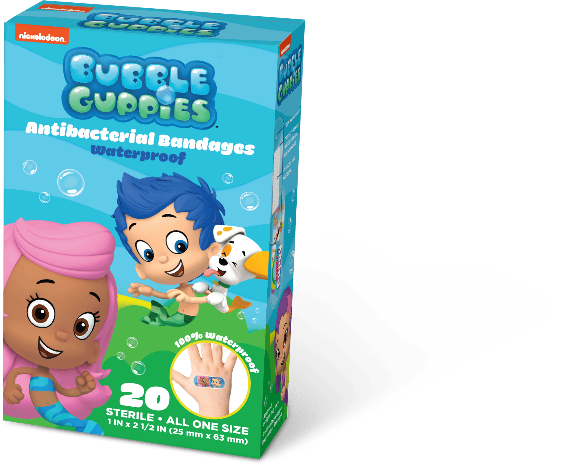 Bubble Guppies Antibacterial Bandages Box PNG image