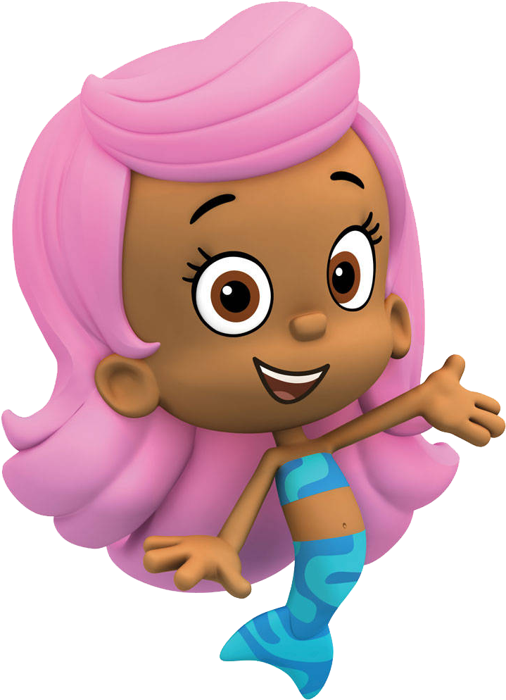 Bubble Guppies Character Pink Hair Mermaid.png PNG image