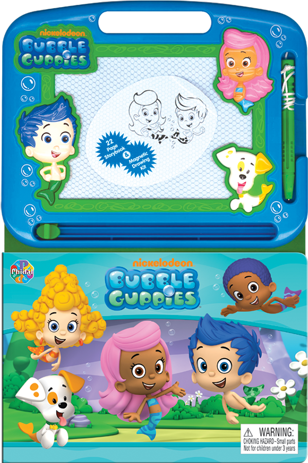 Bubble Guppies Magnetic Drawing Board Packaging PNG image