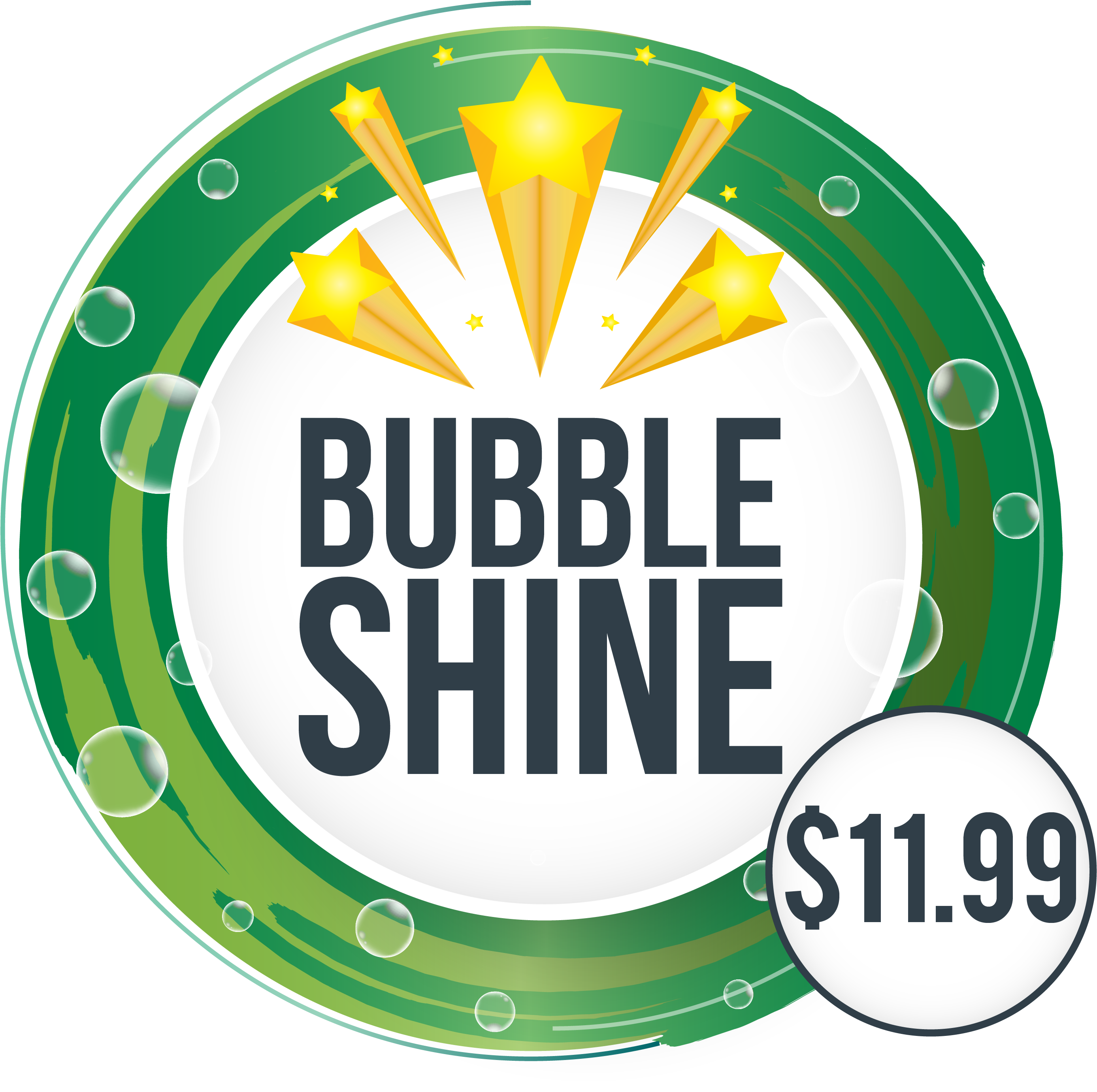 Bubble Shine Car Wash Service Logo PNG image