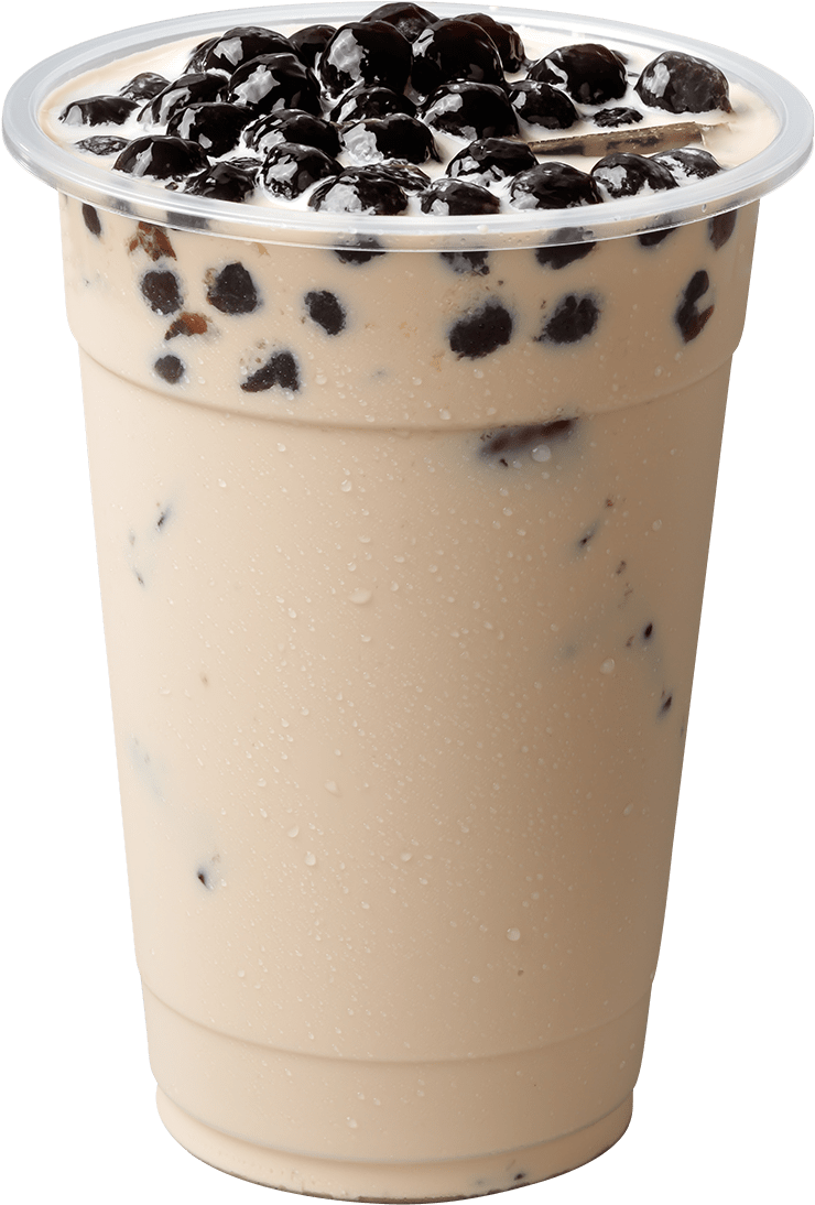 Bubble Tea Beveragewith Tapioca Pearls PNG image