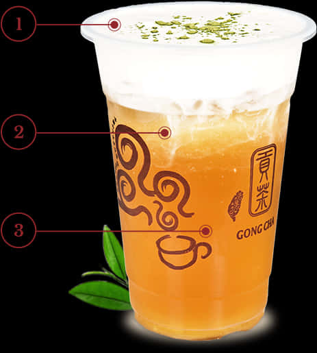 Bubble Teawith Toppingsand Branding PNG image