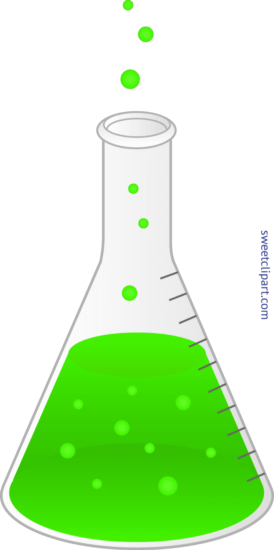 Bubbling Green Science Flask PNG image