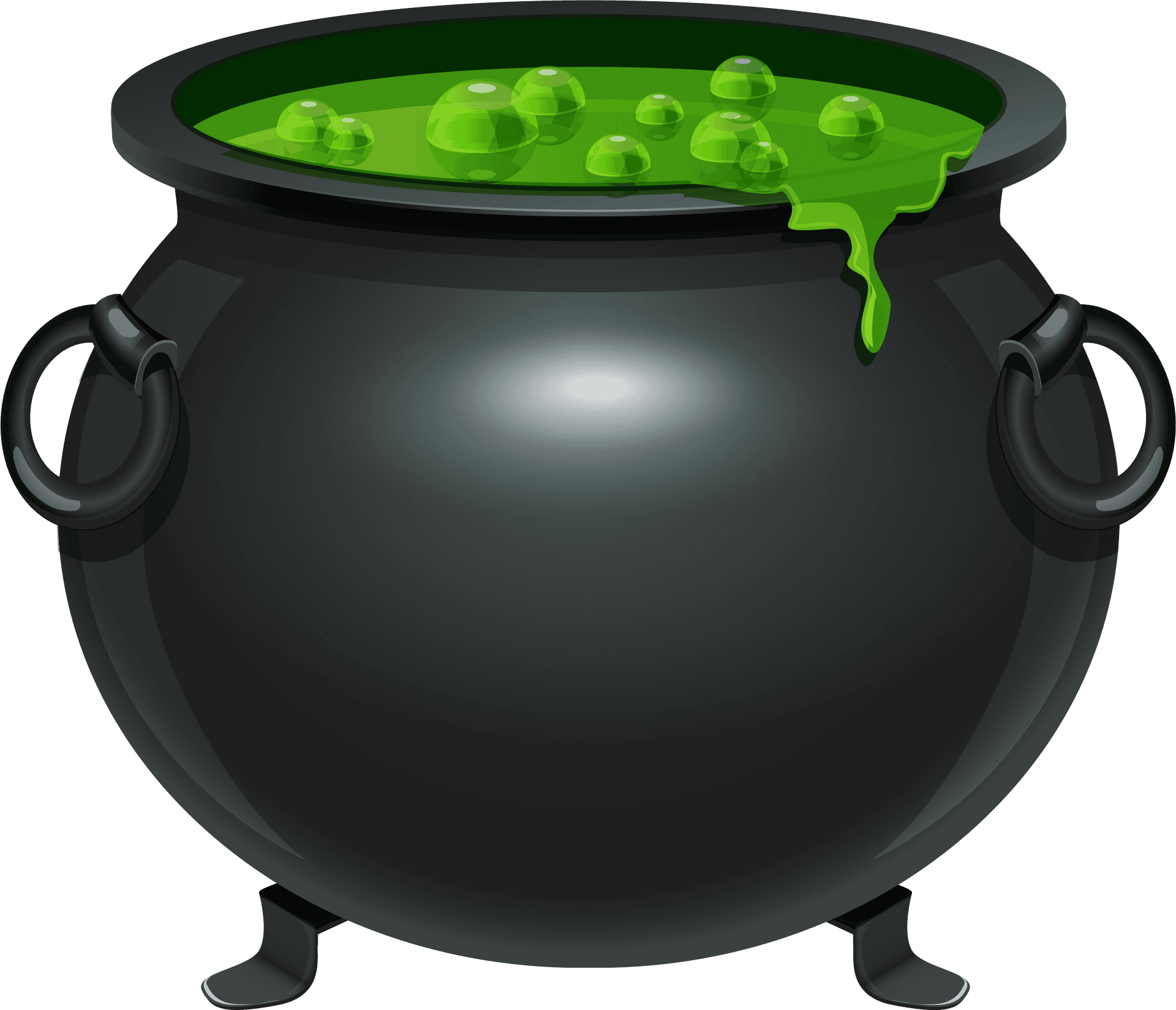 Bubbling Witchs Cauldron Clipart PNG image