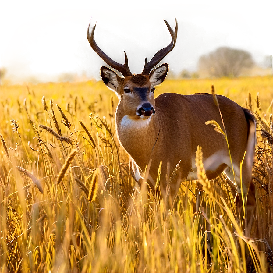 Buck In Golden Field Png Sdf PNG image