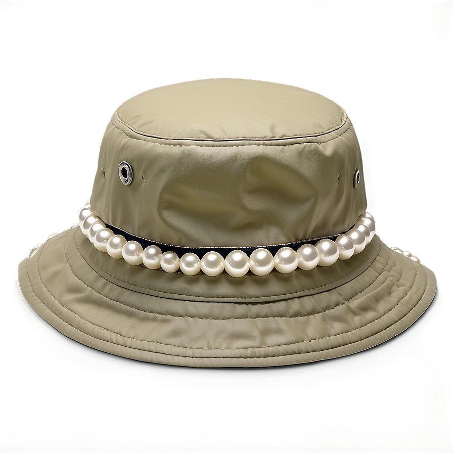 Bucket Hat With Pearls Png 05252024 PNG image