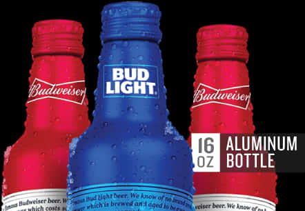 Bud Light Aluminum Bottles Advertisement PNG image