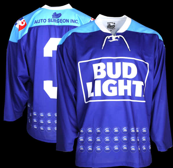 Bud Light Branded Hockey Jersey PNG image