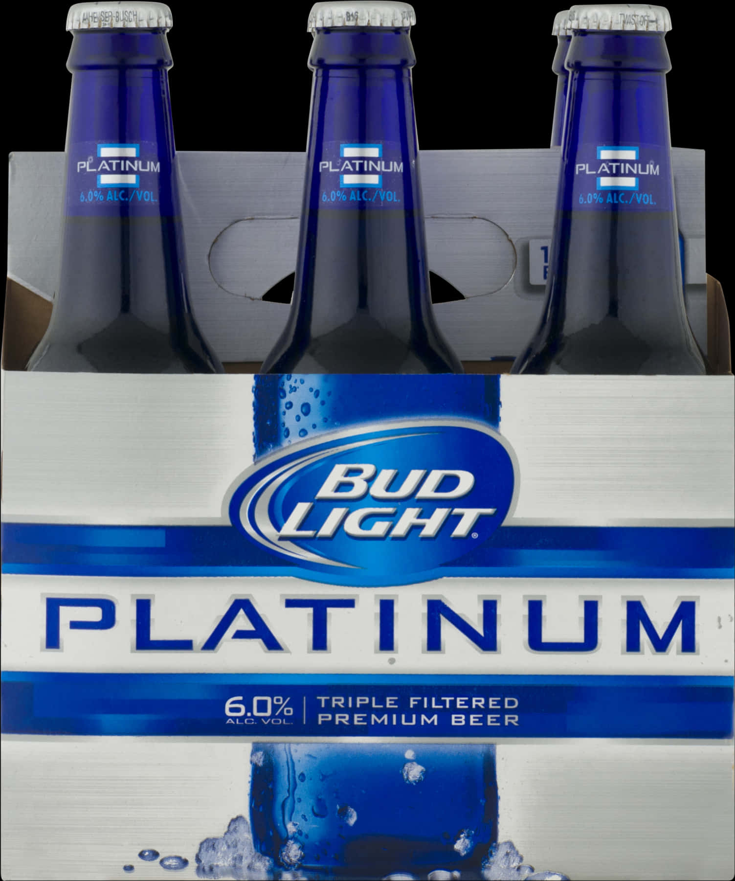 Bud Light Platinum Beer Bottles PNG image