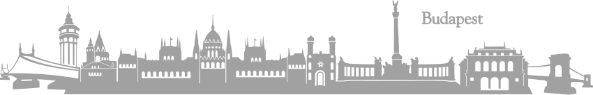 Budapest Skyline Silhouette PNG image