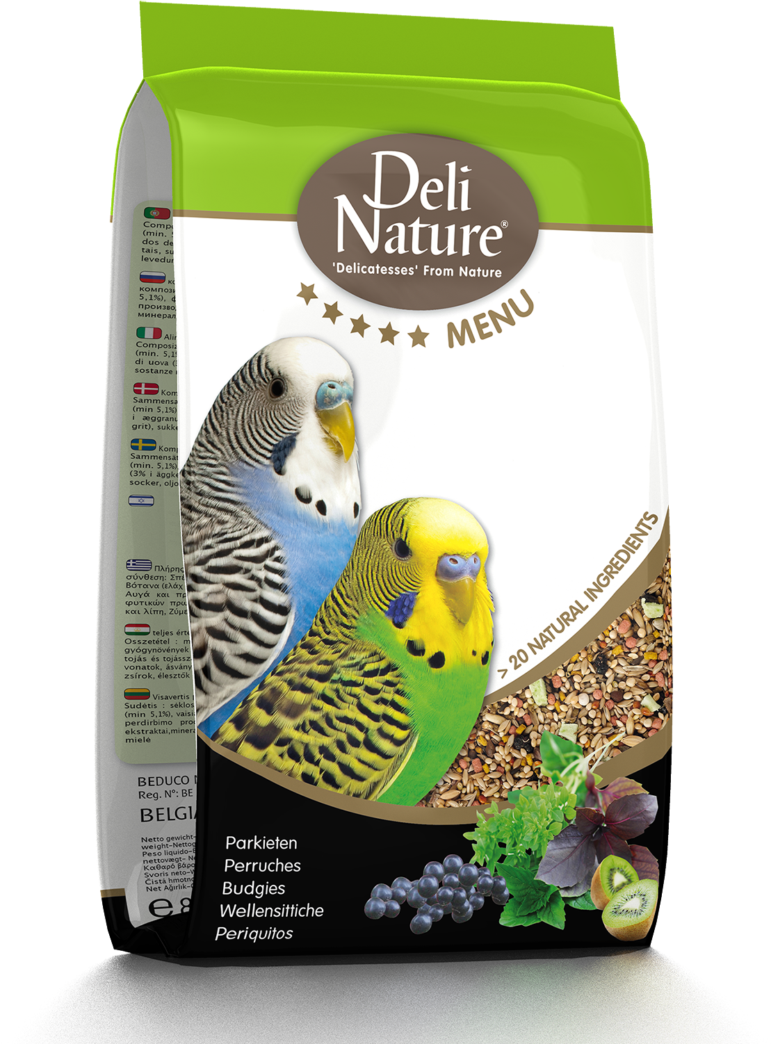 Budgie Food Package Deli Nature Menu PNG image