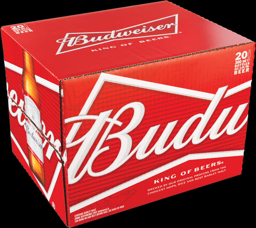 Budweiser Beer Case Packaging PNG image