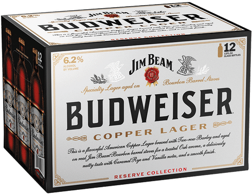 Budweiser Copper Lager Beer Packaging PNG image