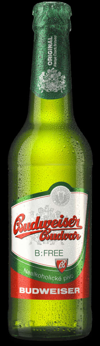 Budweiser Non Alcoholic Beer Bottle PNG image
