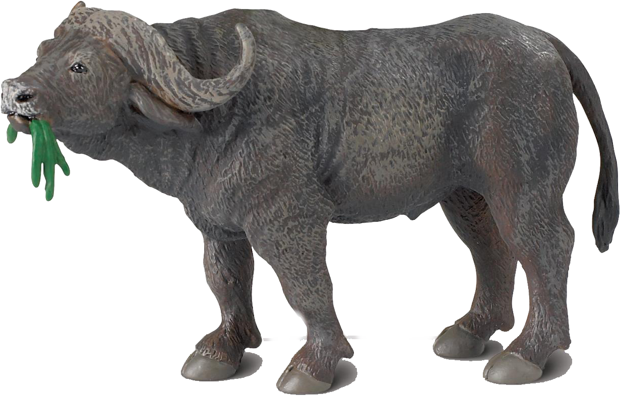 Buffalo Figurinewith Greenery PNG image