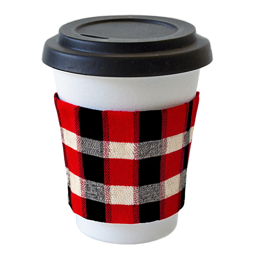 Buffalo Plaid Cup Cozy Png 06262024 PNG image