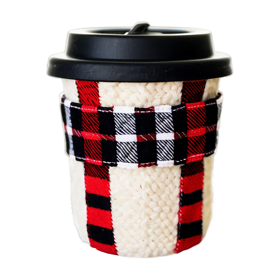 Buffalo Plaid Cup Cozy Png Pua PNG image