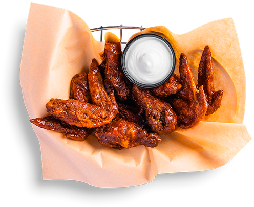 Buffalo Wingswith Dipping Sauce PNG image