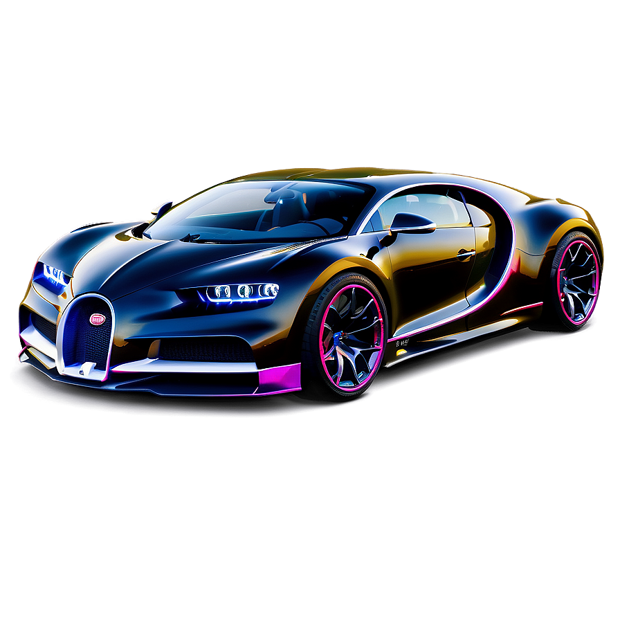 Bugatti Chiron Neon Lights Png 06292024 PNG image