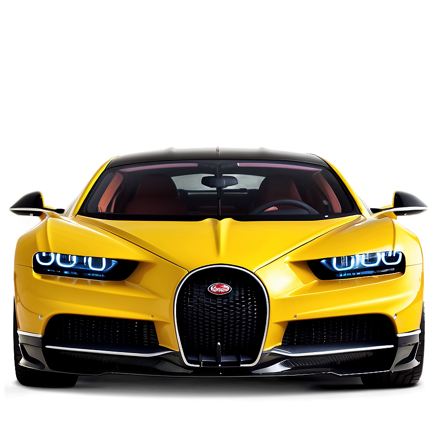 Bugatti Chiron Yellow And Black Png 06292024 PNG image