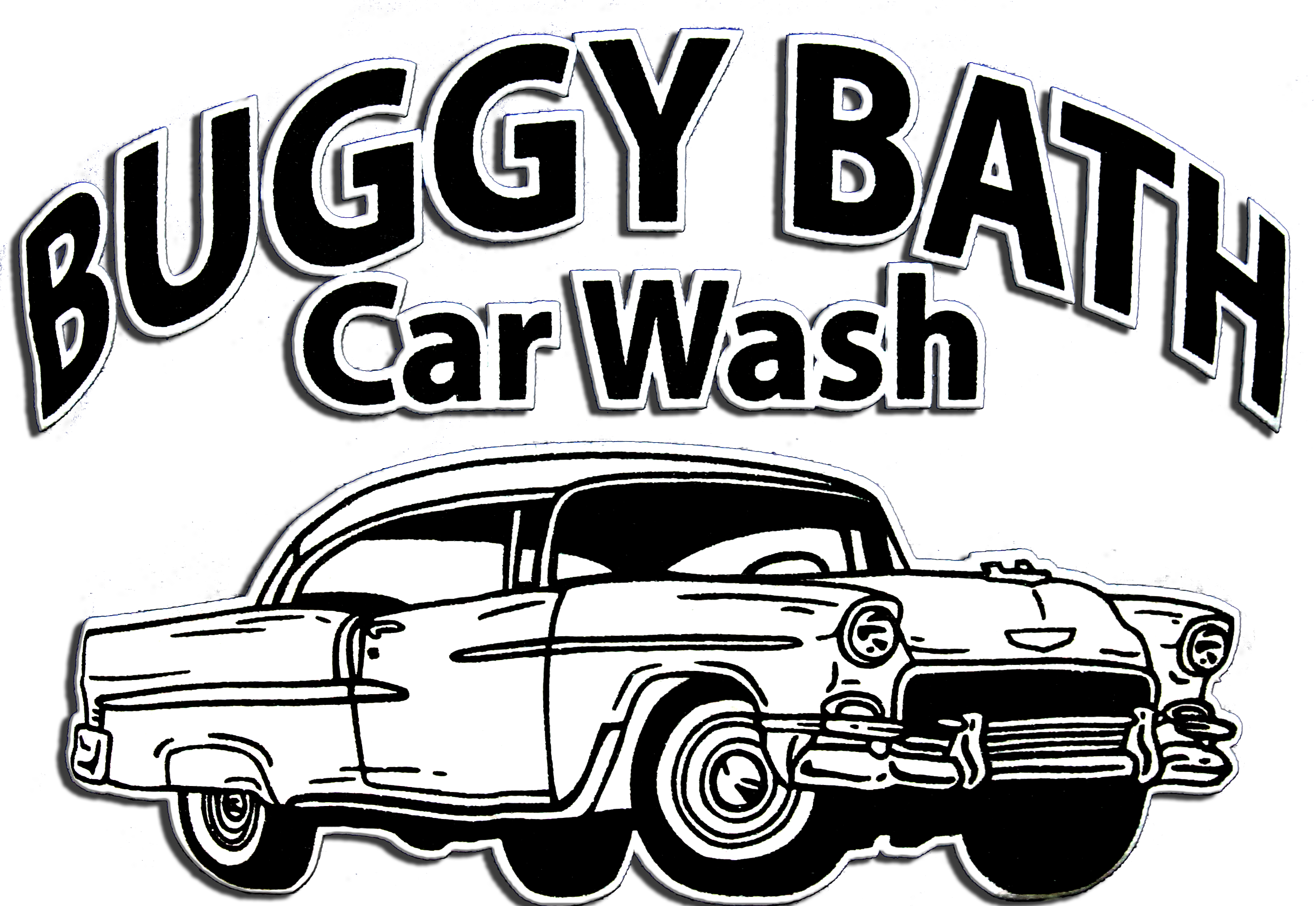 Buggy Bath Car Wash Vintage Sign PNG image