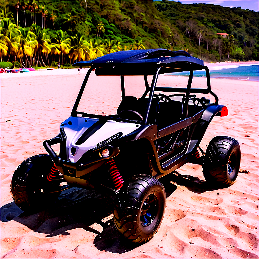 Buggy With Surfboards At Beach Png 06252024 PNG image