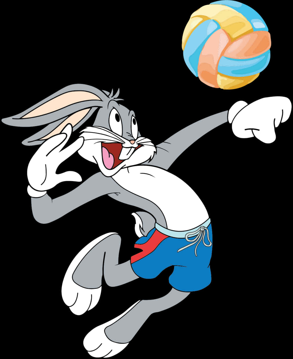 Bugs Bunny Playing Volleyball PNG image