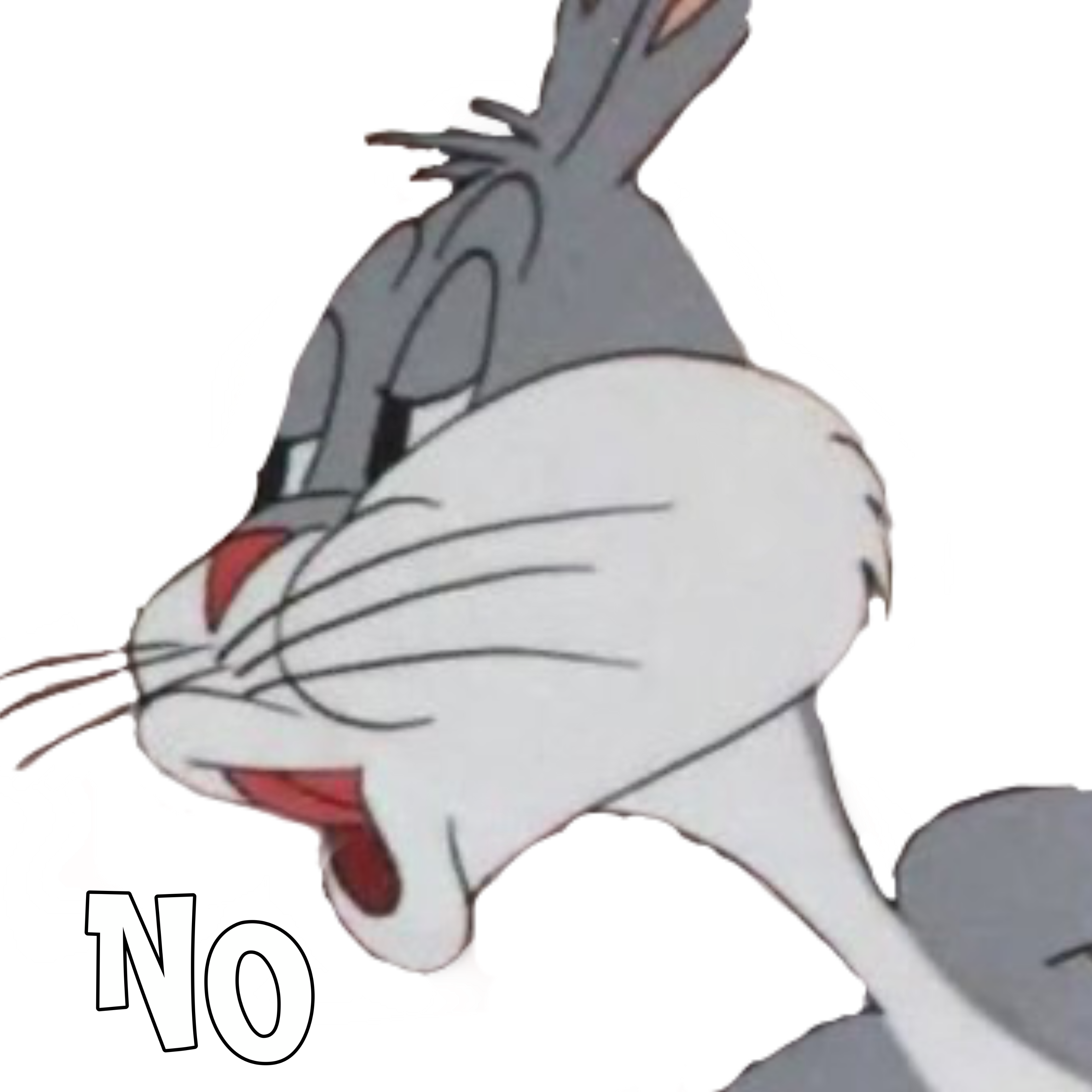 Bugs Bunny Saying No PNG image