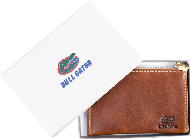 Bull Gator Branded Walletand Box PNG image