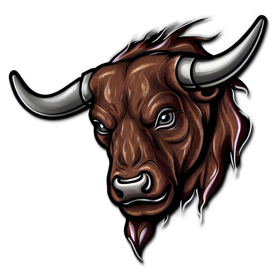 Bull Head In Flames Png 06132024 PNG image