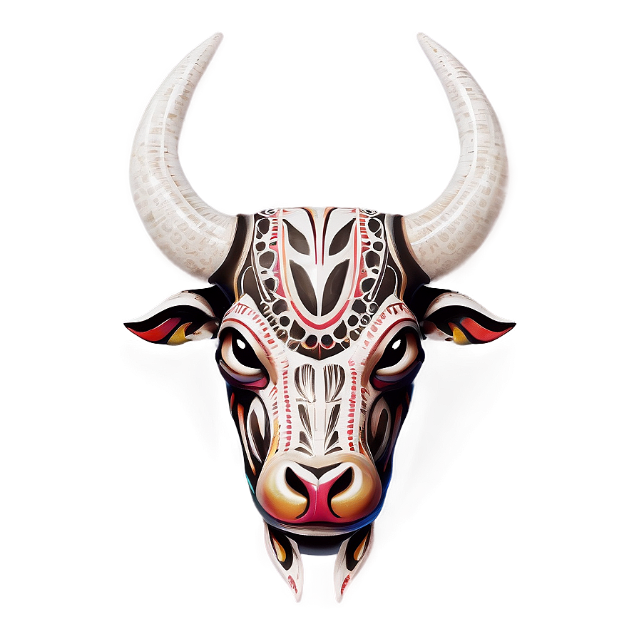 Bull Head With Tribal Marks Png 48 PNG image