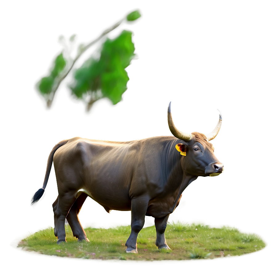 Bull In Nature Scene Png Psu53 PNG image