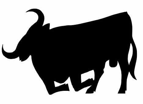 Bull Silhouette Graphic PNG image