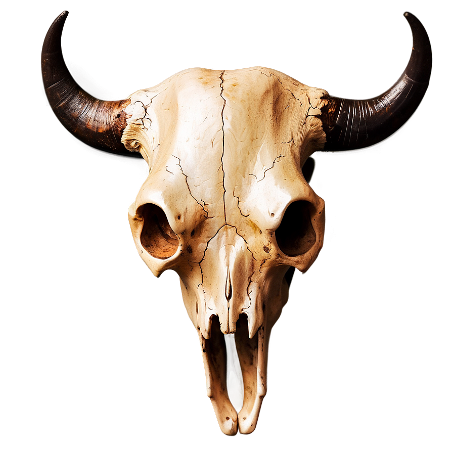 Bull Skull On Wood Texture Png 26 PNG image