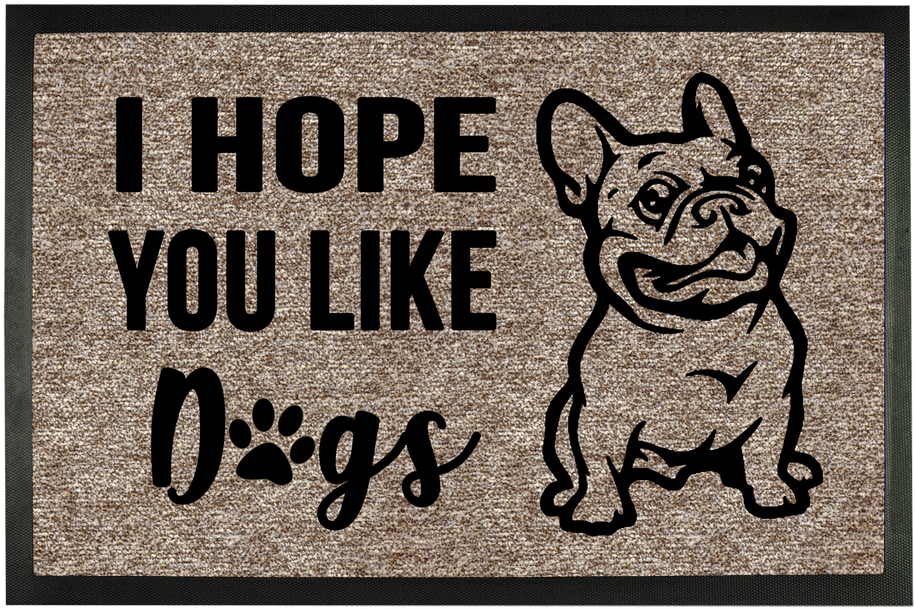 Bulldog Welcome Mat Design PNG image