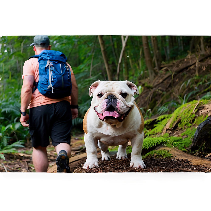 Bulldogs On A Hiking Adventure Png Okq16 PNG image