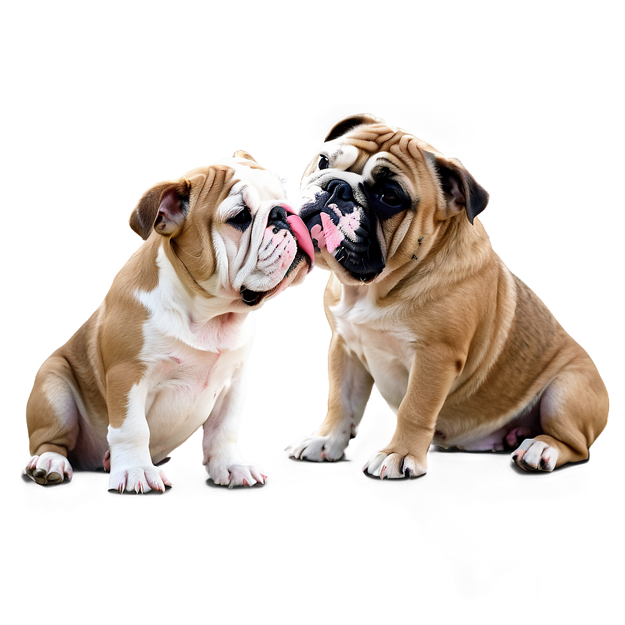 Bulldogs Showing Love And Affection Png Njd9 PNG image