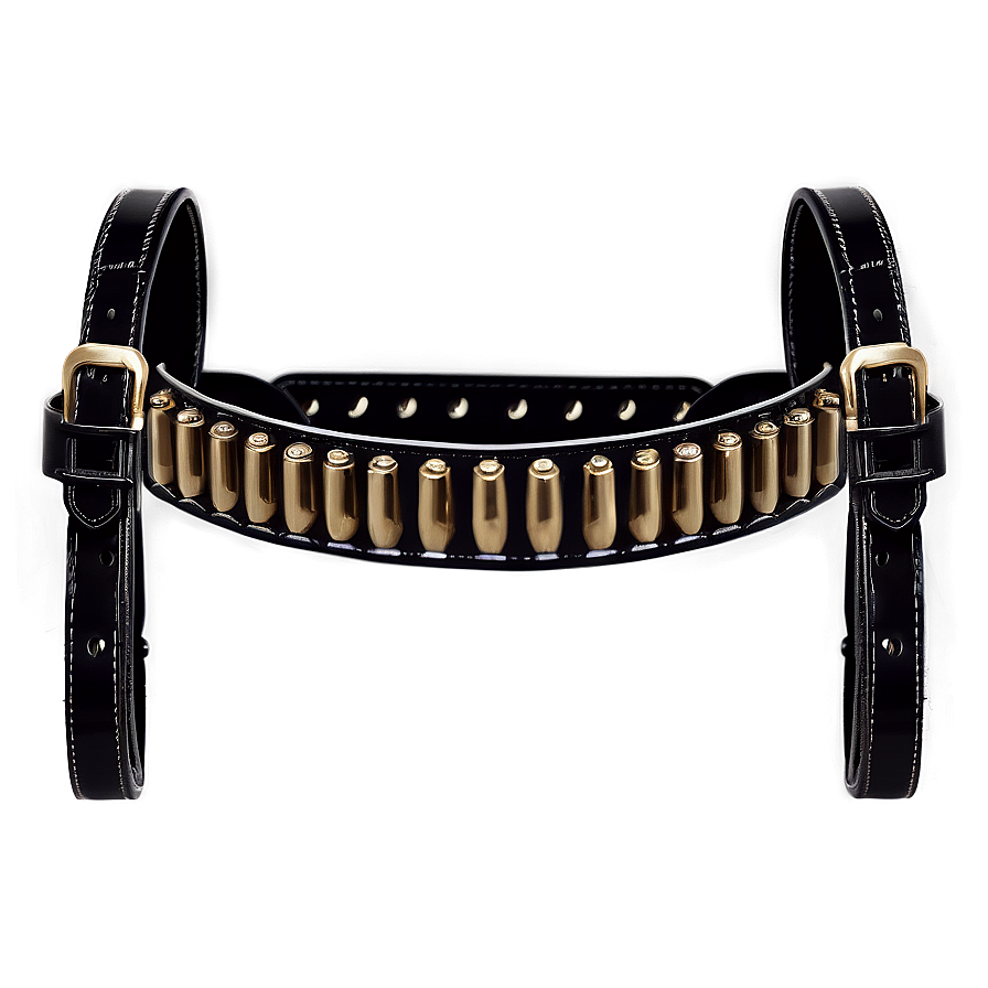 Bullet Belt On Black Png 06272024 PNG image