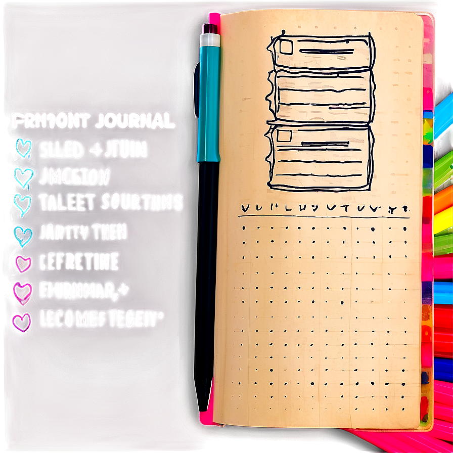 Bullet Journal Notebook Png 96 PNG image