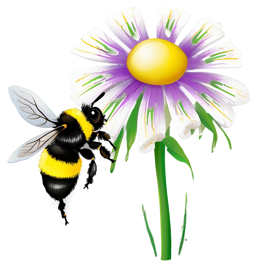 Bumblebee Pollinating Flower Png Khu59 PNG image