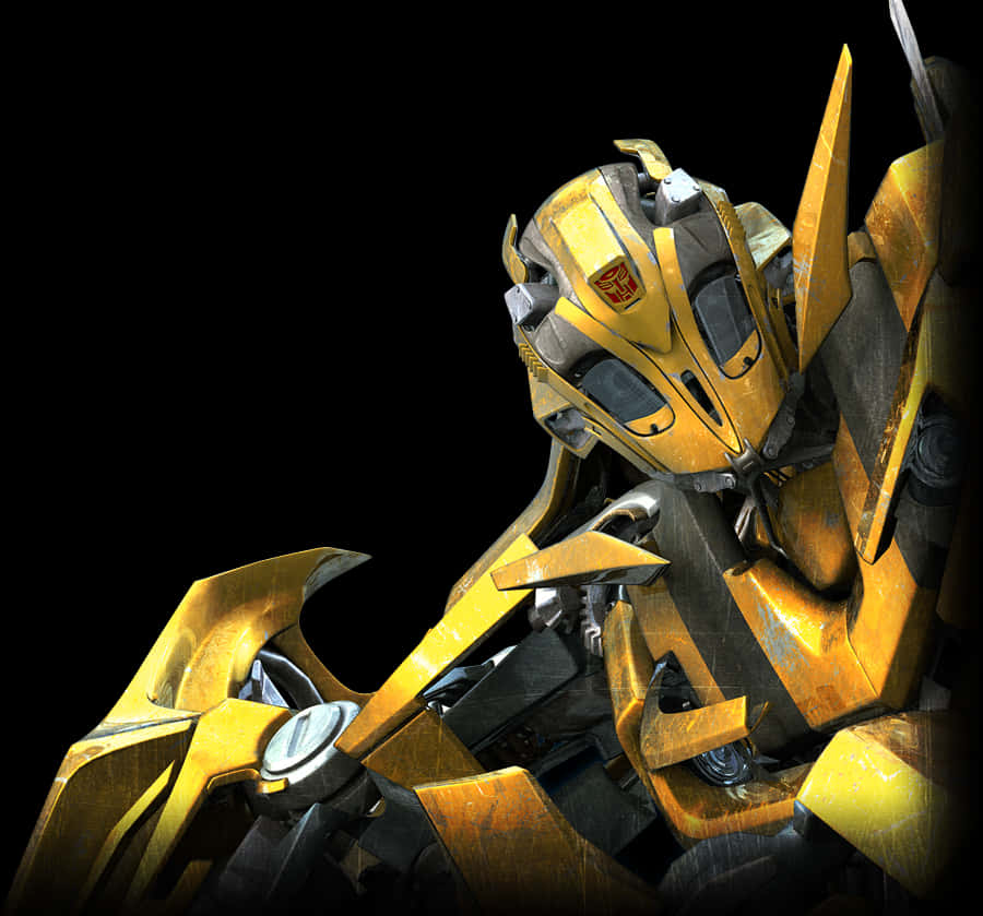 Bumblebee Transformers Close Up PNG image