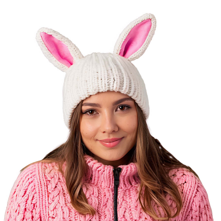 Bunny Hat For Winter Png Cvb PNG image